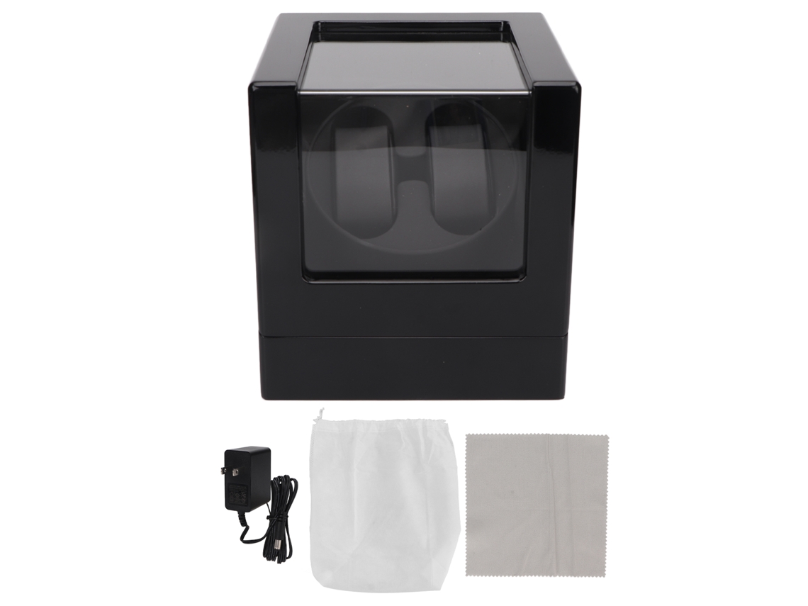 Caja Enrolladora Automática Para 2 Relojes Con Luz Led