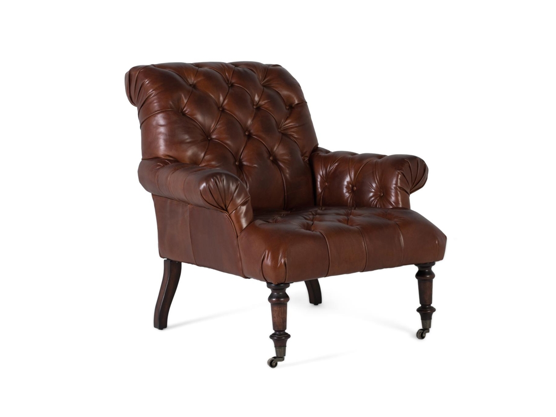 Fauteuil Rembourré De Piel Con Accoudoirs Capitonnés Giner Y Colomer