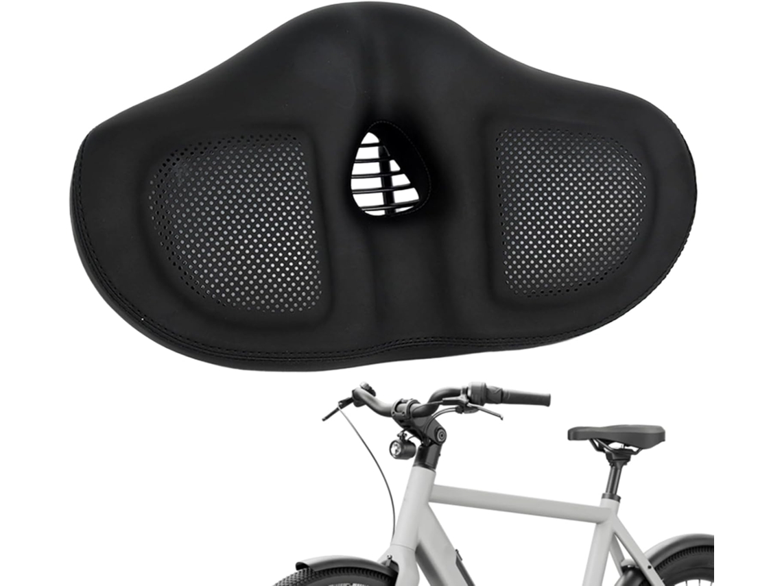 Sillín de bicicleta de carretera con asiento ancho y cojín, asiento ancho y reforzado, cómodo, P Vayotoy