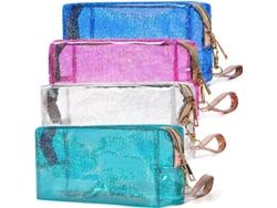 2026-bolsa De Toiletries Impermeable Con Cremallera Mini Para Viaje, Kit De Maquillaje 4 Pack