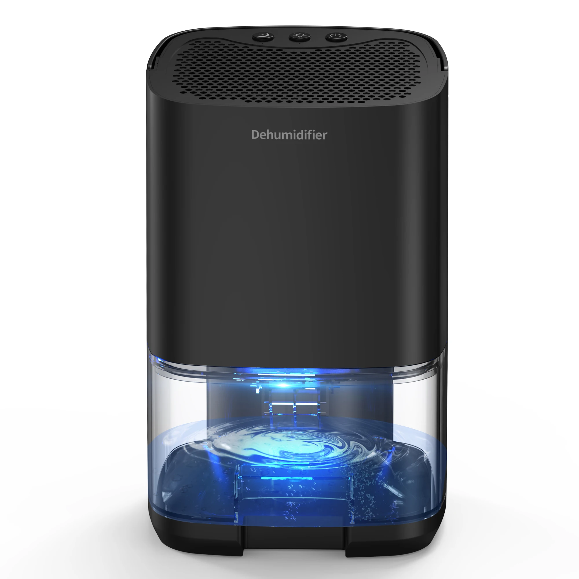 Deshumidificador portátil (negro) 1000 ml, apto para uso doméstico.