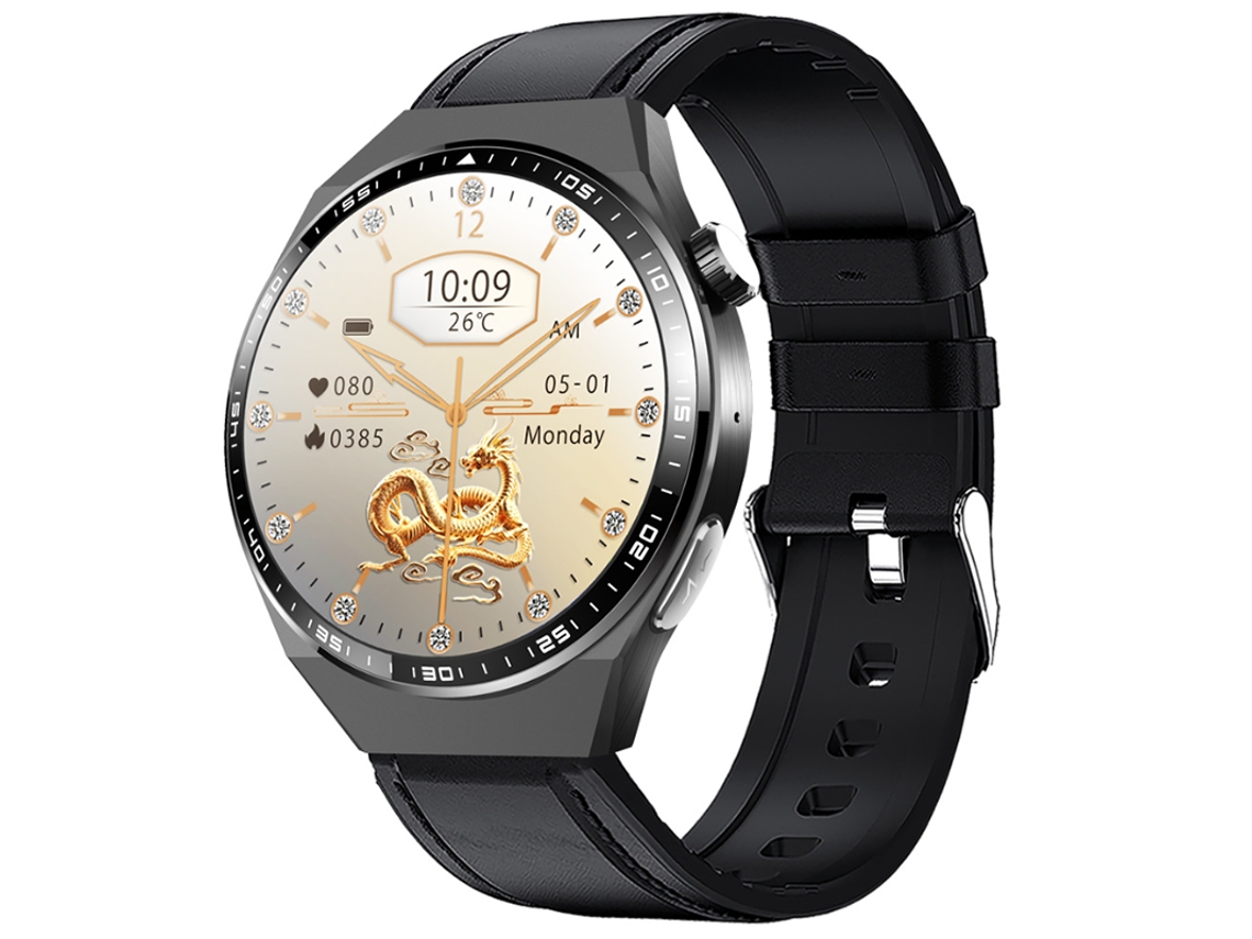 Reloj inteligente con llamadas Bluetooth, monitoreo no invasivo de azúcar en sangre, ECG, alerta SOS, contador de pasos y seguimiento deport CHRONUS