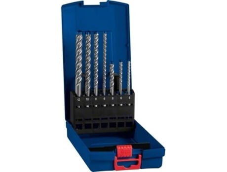 Conjunto de Brocas BOSCH Expert Sds Plus-7X - 5/6/6/8/8/10/12 mm - 7 Un para Martillo Perforador