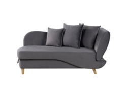 Chaise longue BELIANI Meri de Terciopelo Gris 156x69x73
