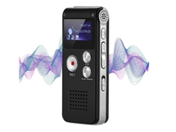 Grabadora de voz digital profesional de 8 GB, mini grabadora de voz recargable con audio digital multifuncional y reproducción de MP3 Yizhood (negro)