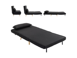 Sofá de 2 plazas PRIME KANG, convertible en sofá cama, con 2 cojines, color marrón claro.