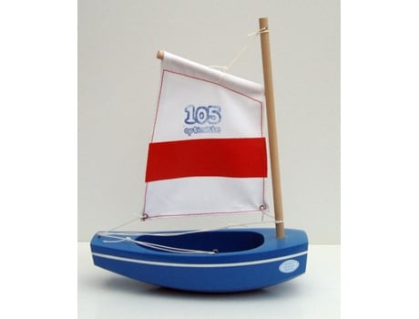 Barco TIROT (Madera - Azul - 22 cm)