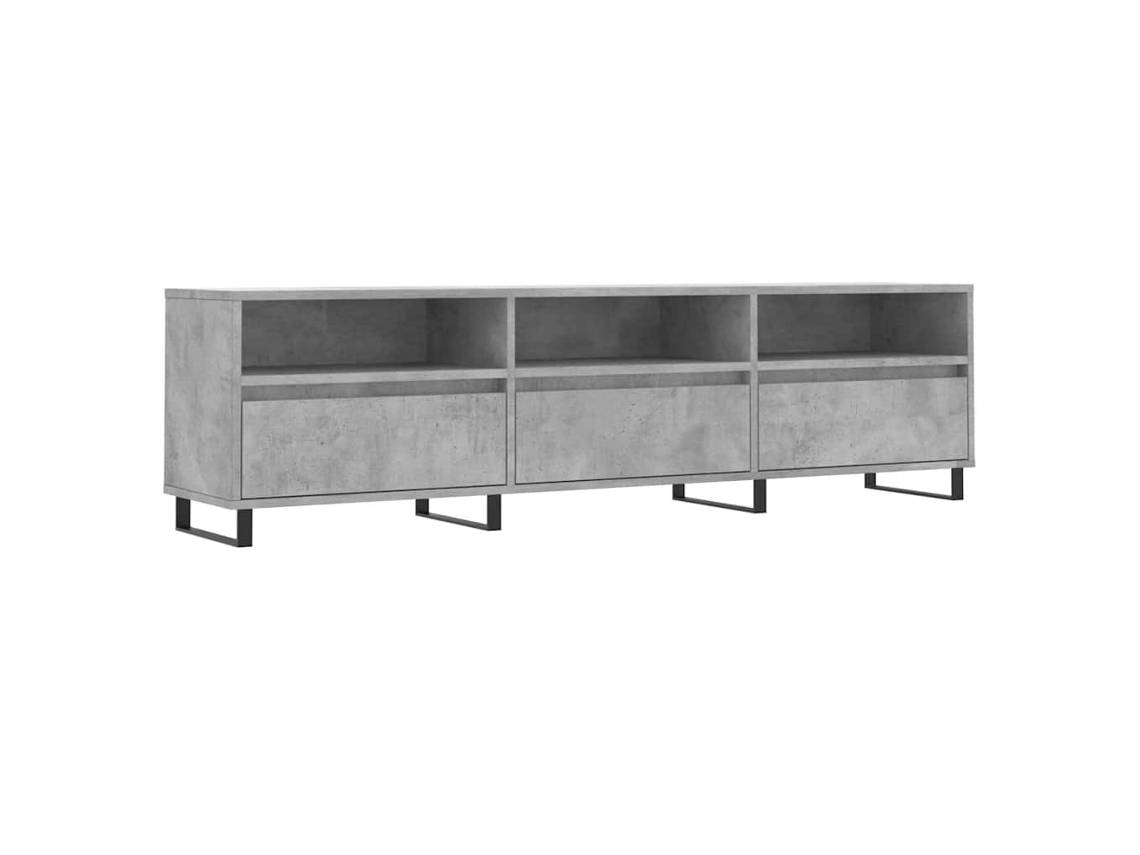 Mueble TV 150x30x44,5 cm Derivados de Madera Gris Cemento MAISON EXCLUSIVE
