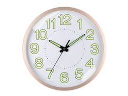 2026-reloj De Cuarzo Silencioso Luminoso Pared 12in Marco Oro Rosa Para Salón Dormitorio