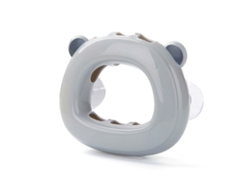 Portacepillos de dientes de pared con ventosa para baño, color gris