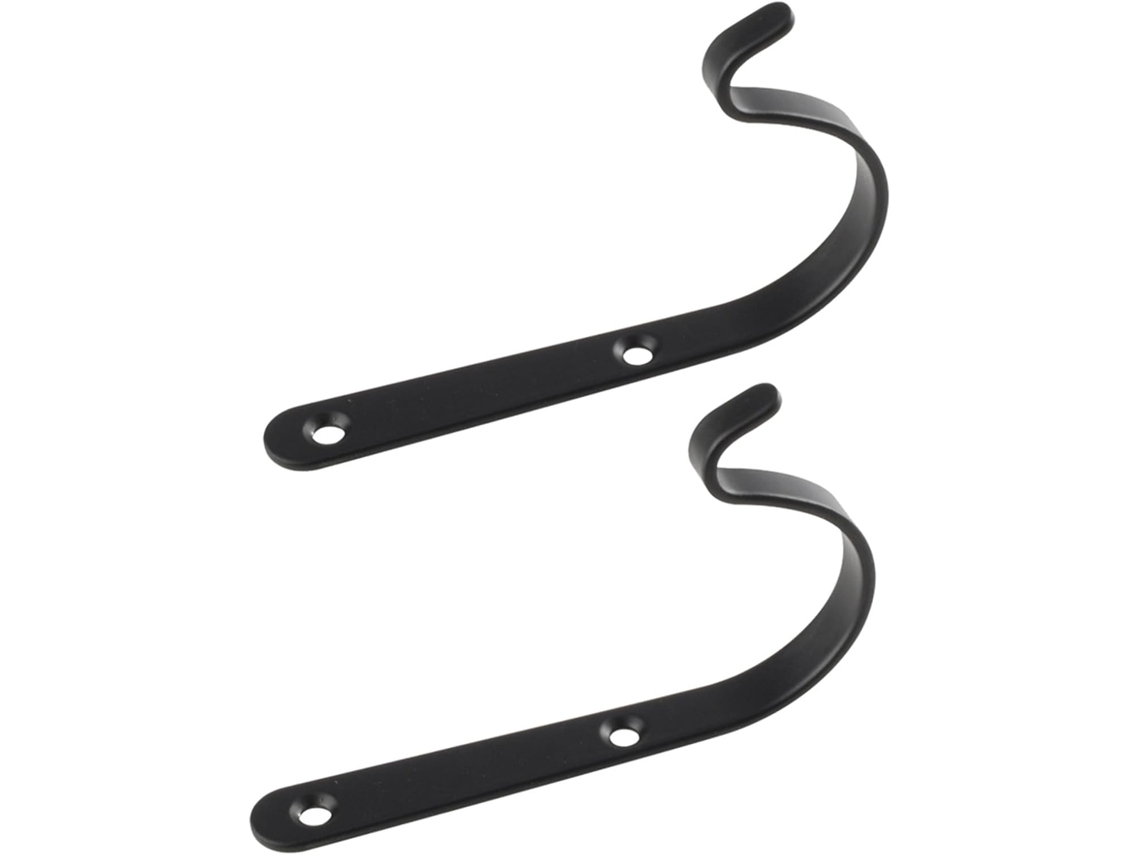 Ganchos De Hierro Inoomp Para Faroles Y Soportes Para Macetas, 2 Piezas, Giratorios, Ganchos De Pared Negros Para