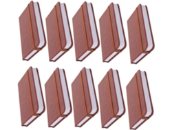 Juego De 10 Minicuadernos Bolsillo Con Páginas Rayadas Y Marcapáginas Cinta, Organizador