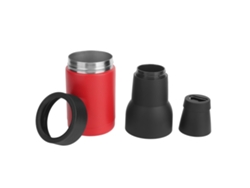 Portabotellas de acero inoxidable con doble vacío, base antideslizante y abridor para botellas de 300-400 ml.