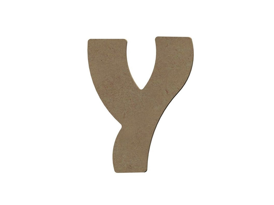 Letra Y mayúscula de madera MDF para decoración - 8 cm