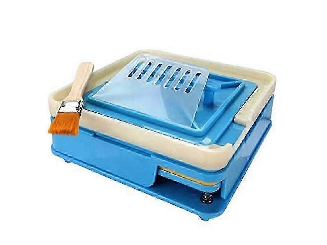 Máquina De Llenado De Polvo Con Bandejas De Laboratorio Tamaño 00 (100 Orificios) De Plástico Azul.