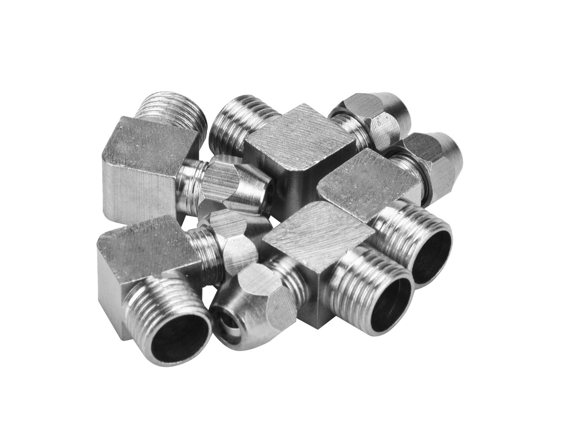5 Conectores Rápidos De Manguera De Aire De 90 Grados Con Rosca Macho De 1/4" (10 Mm)