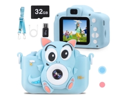 Cámara HD para niños Yizhood con cámara dual de dinosaurios: toma fotos y graba videos con tarjeta de 32 g