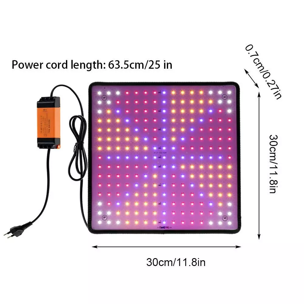 RNEMITERY Lámpara LED de Espectro Completo 45W con UV IR para Cultivo de Verduras