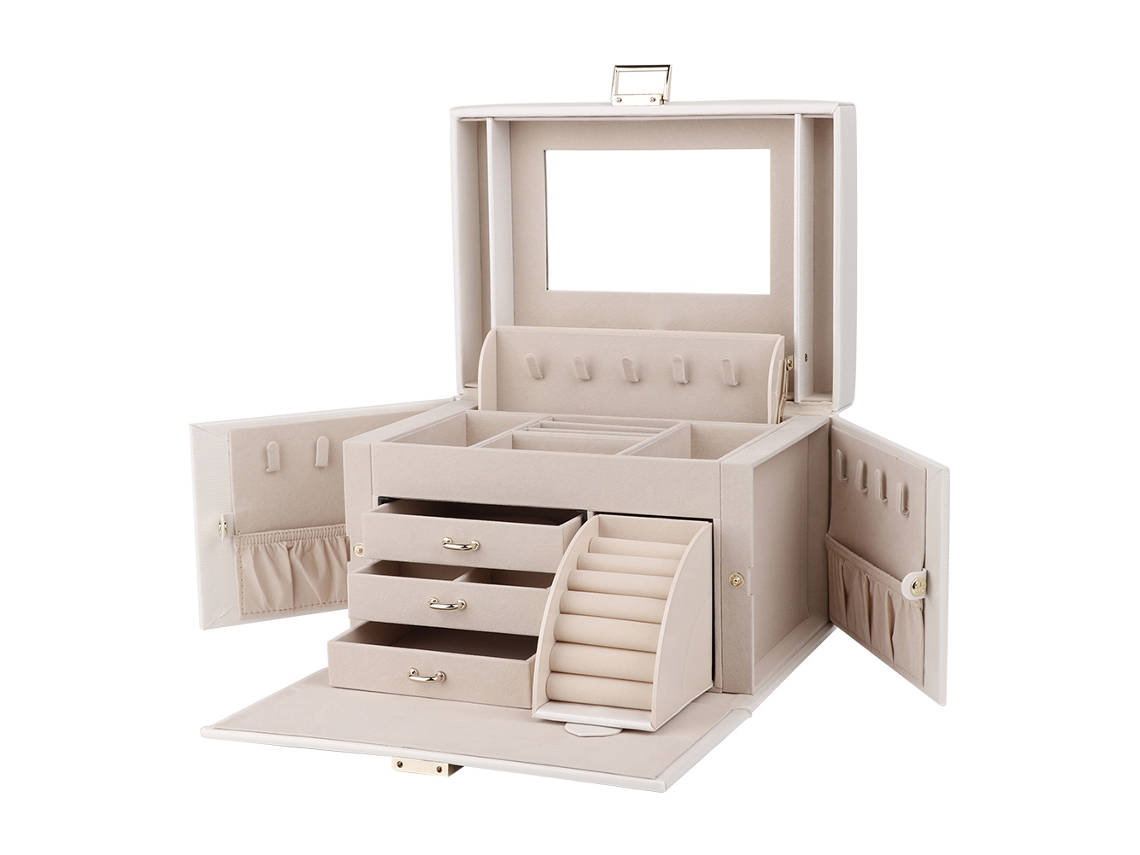 Caja de almacenamiento de joyas para organizar y exhibir