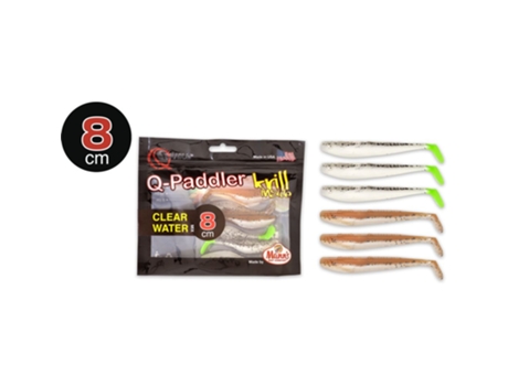 Lote de 6 señuelos QUANTUM Q-Paddler Power Packs 8 cm