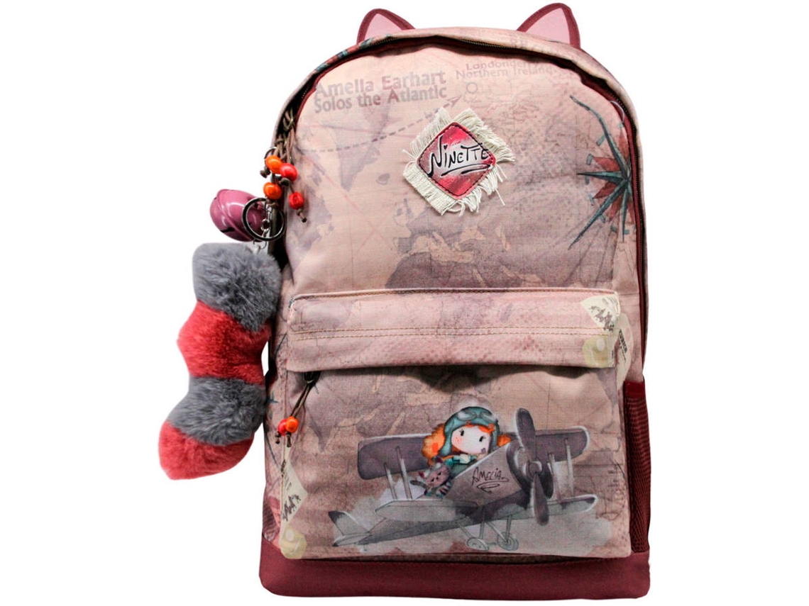 Mochila FOREVER NINETTE Aviator HS FN (Marrón - 44x30x20cm)