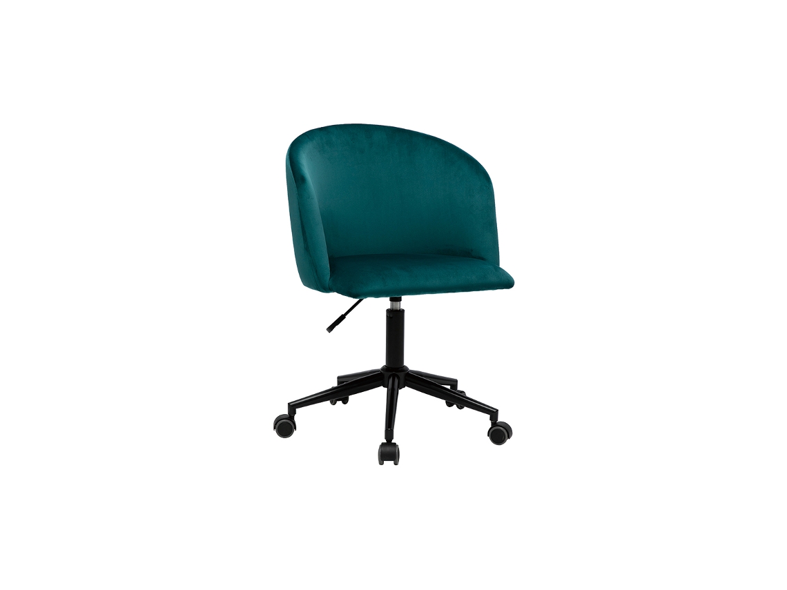 Sillón de Escritorio Terciopelo Azul Petróleo Vanity MILIBOO