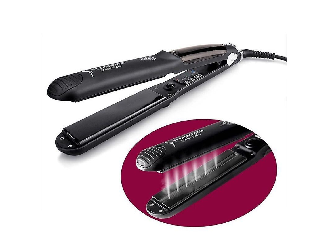 Plancha de vapor Yizhood de cerámica LED de doble propósito para cabello húmedo y seco