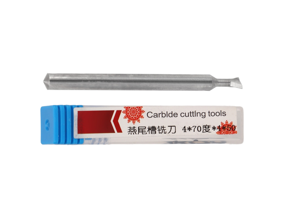Fresa De Cola De Milano De 4 Mm, 2 Filos, Carburo, 50 Mm, 70°, Para Fresado De Metales.