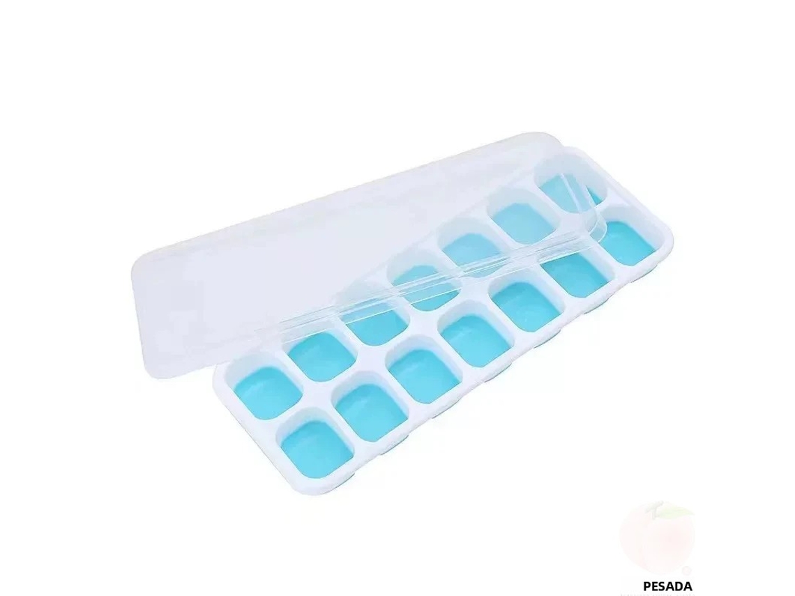 Bandeja de silicona para cubitos de hielo con 14 compartimentos, duradera y no tóxica, ideal para bares. MDUG (azul)