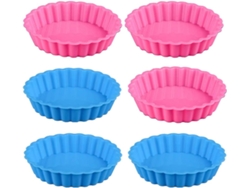 Molde de silicona versátil para quiche, hornea varios postres fácilmente, ideal para fiestas de cumpleaños y el Día de San Valentín.