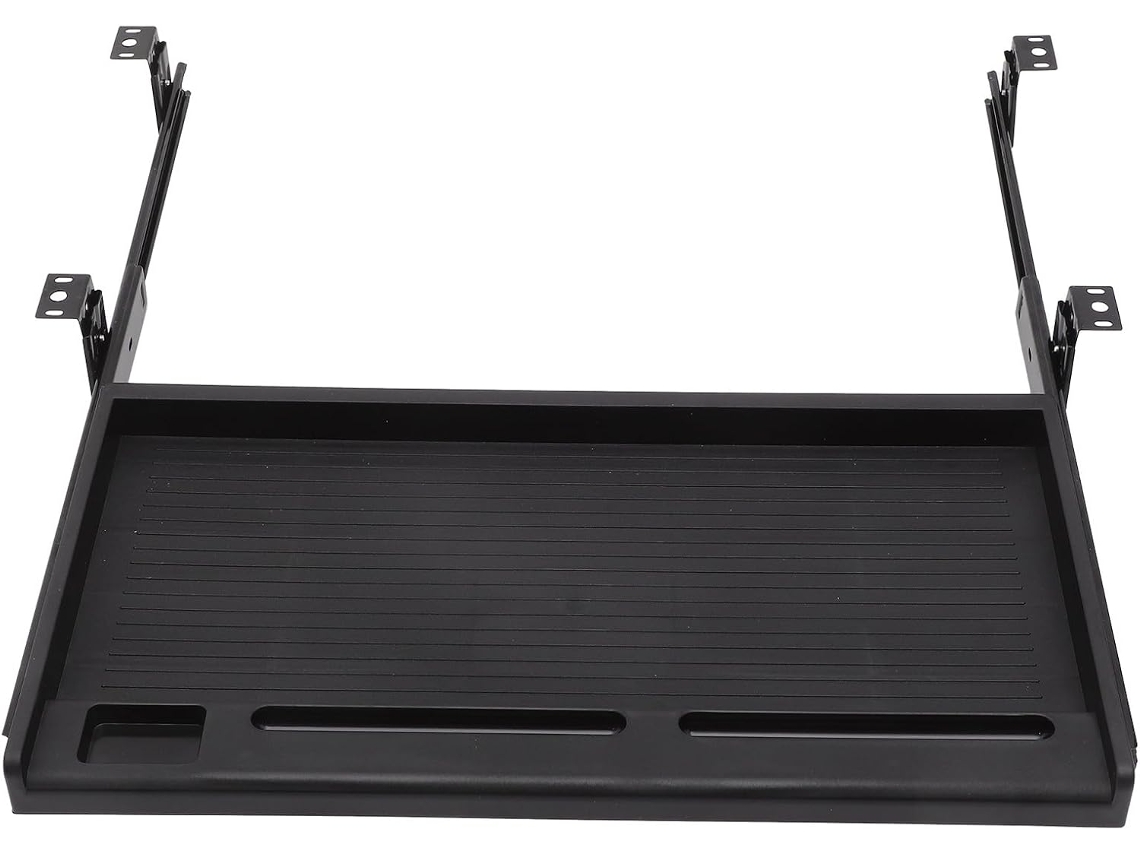 Práctica Bandeja Deslizante Para Teclado Debajo Del Escritorio, Fabricada En Material Duradero Con Guías.