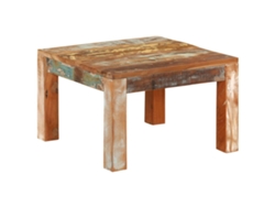 Mesa de Centro de Apoyo 55X55X35 Cm Madera Recuperada Maciza