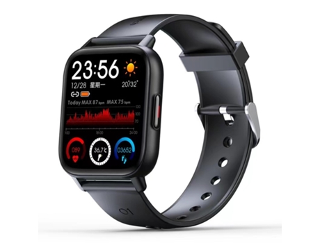 Smartwatch QS16Pro Monitor de frecuencia cardíaca y presión arterial deportivo resistente al agua de 1,83 pulgadas (negro)