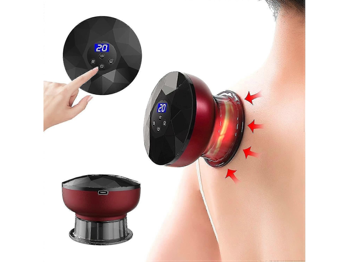 Set De Ventosas Eléctricas, Masajeador De Vacío Inteligente 3 En 1, Masajeador Gua Sha Recargable, Ventosas