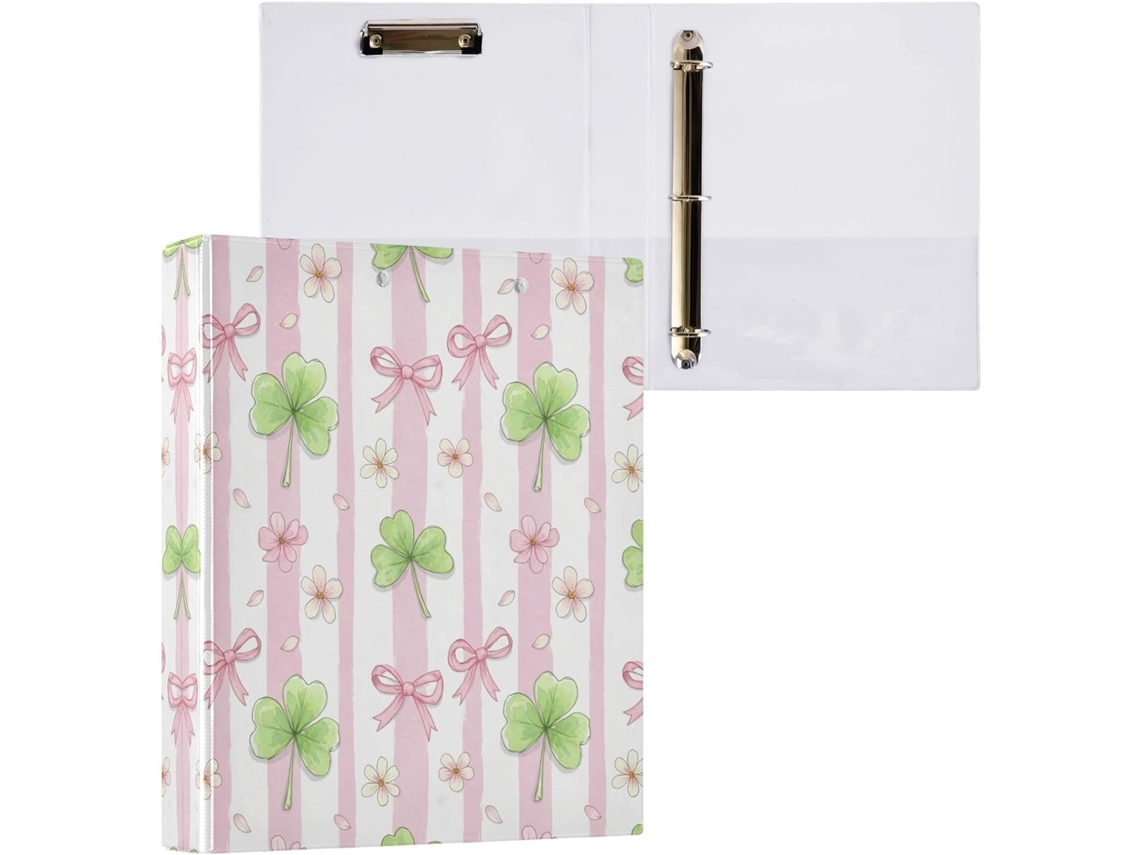 Besportble Carpeta De San Patricio Y Anillas Redondo Con Portapapeles Oficina 27,9 X 21,6 Cm 31,5 27 6