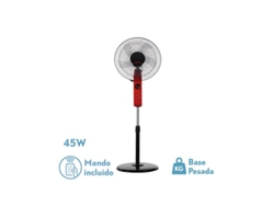 Ventilador de Pie Circus Rojo/Negro 45W Oscilante FABRILAMP