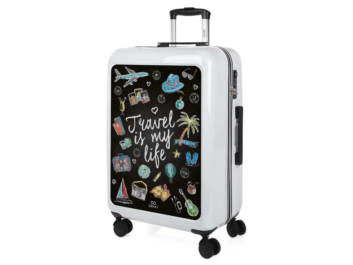 Maleta Pc Mediana SKPAT Niza blanco-travel (45X68x26 Cm - 65L)
