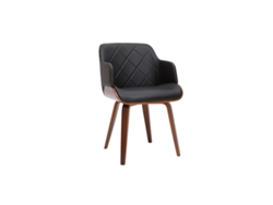Cadeira Design Preta com Lucien Walnut MILIBOO