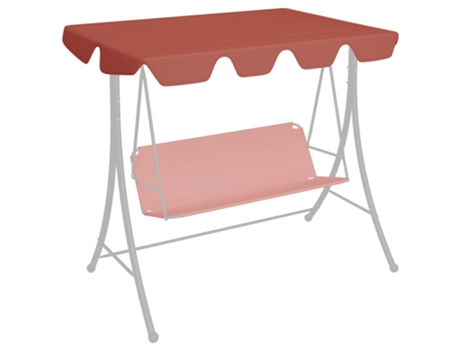 MAISON EXCLUSIVE Dosel de repuesto columpio jardín terracota 150/130x70/105 cm