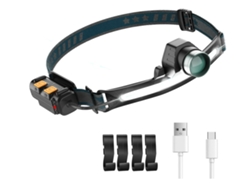 Linterna Frontal 1200 Lúmenes 7 Modos Ipx5 Sensor 30h Recargable Negro
