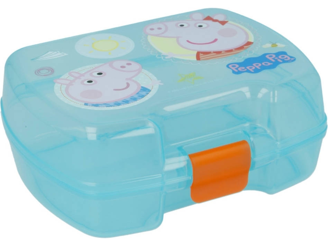 Lonchera PEPPA PIG (Azul - Plástico - 7 x 17.5 x 13.8 cm)