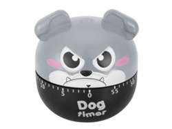 Temporizador De Cocina Mecánico Con Un Simpático Diseño De Perro Para Recordarte Que Debes Cocinar - Manual - Sin Pilas - Gris