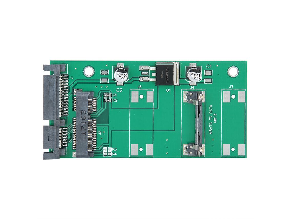 Adaptador De Tarjeta Riser De Disco Sólido Msata Para Sata 22pines Para Windows/mac Luz Dourada