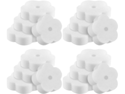 18 Piezas Esponja Absorbente De Aceite Para Spa Y Filtro Forma Flor Blanca Limpieza Piscinas Spas Residuos Flotantes