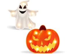 Decoraciones de Halloween Decoración de Halloween Calabaza y fantasma Luces decorativas Ly Ebike