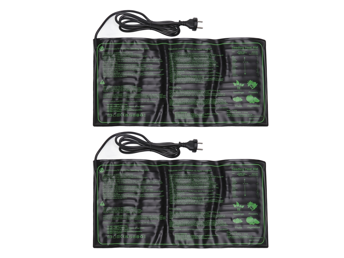 2 Unidades De Mantas Térmicas Impermeables Para Germinación De Semillas Y Plántulas, Termostáticas, Enchufe Europeo De 220-240 V