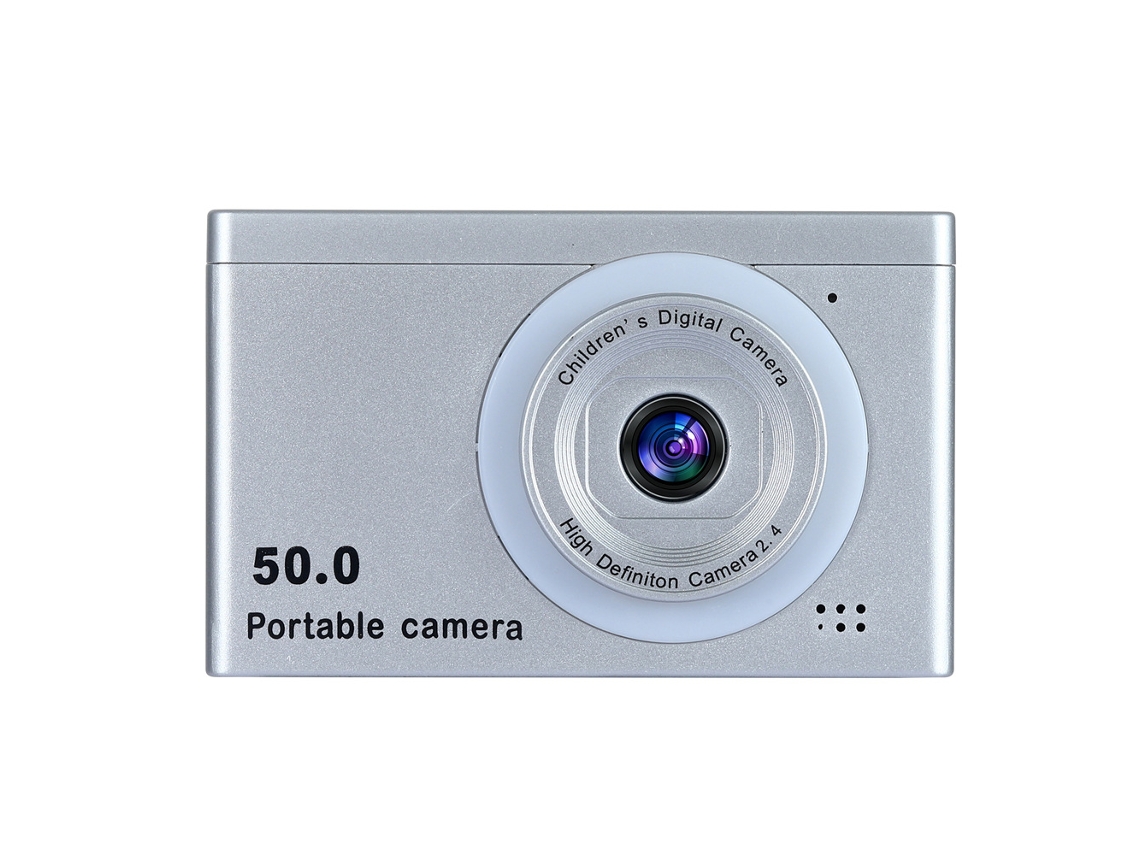 Câmera digital M12 Ultra HD Câmera CCD portátil com luz de preenchimento prata