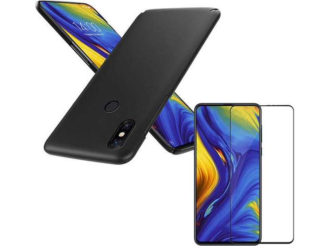 Kit Carcasa y Protector Cristal 5D Xiaomi Mi Mix 3 SlimShield Negro