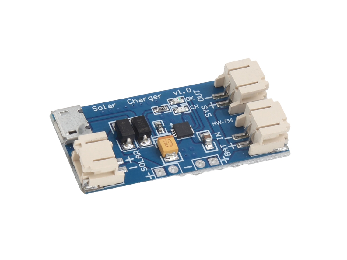 Placa de carga solar Velora Mini 2026 para baterías de litio, módulo USB CN3065, 500 mA, CC 4,4-6 V.