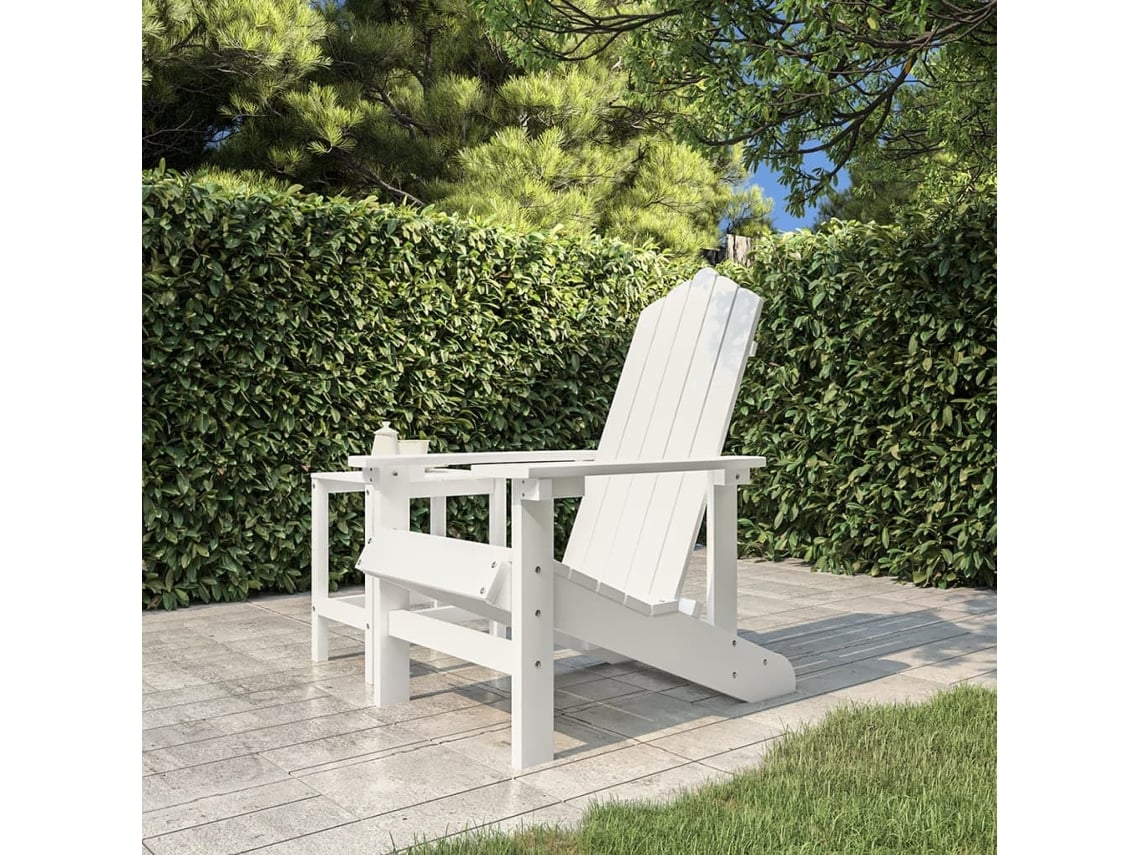 Silla de jardín Adirondack de guijarros blancos, DKD Home Decor